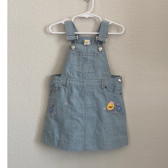 Piyo Piyo Duck Baby Toddler Blue Overall Dress, Size 2T - Picture 1 of 10